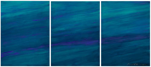 Letter to Monet: Blue Triptych